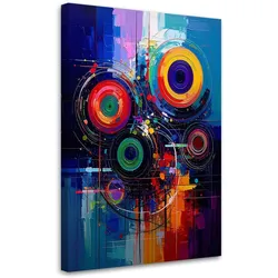 LEINWANDBILD Bunte Räder Abstrakt 40x60cm