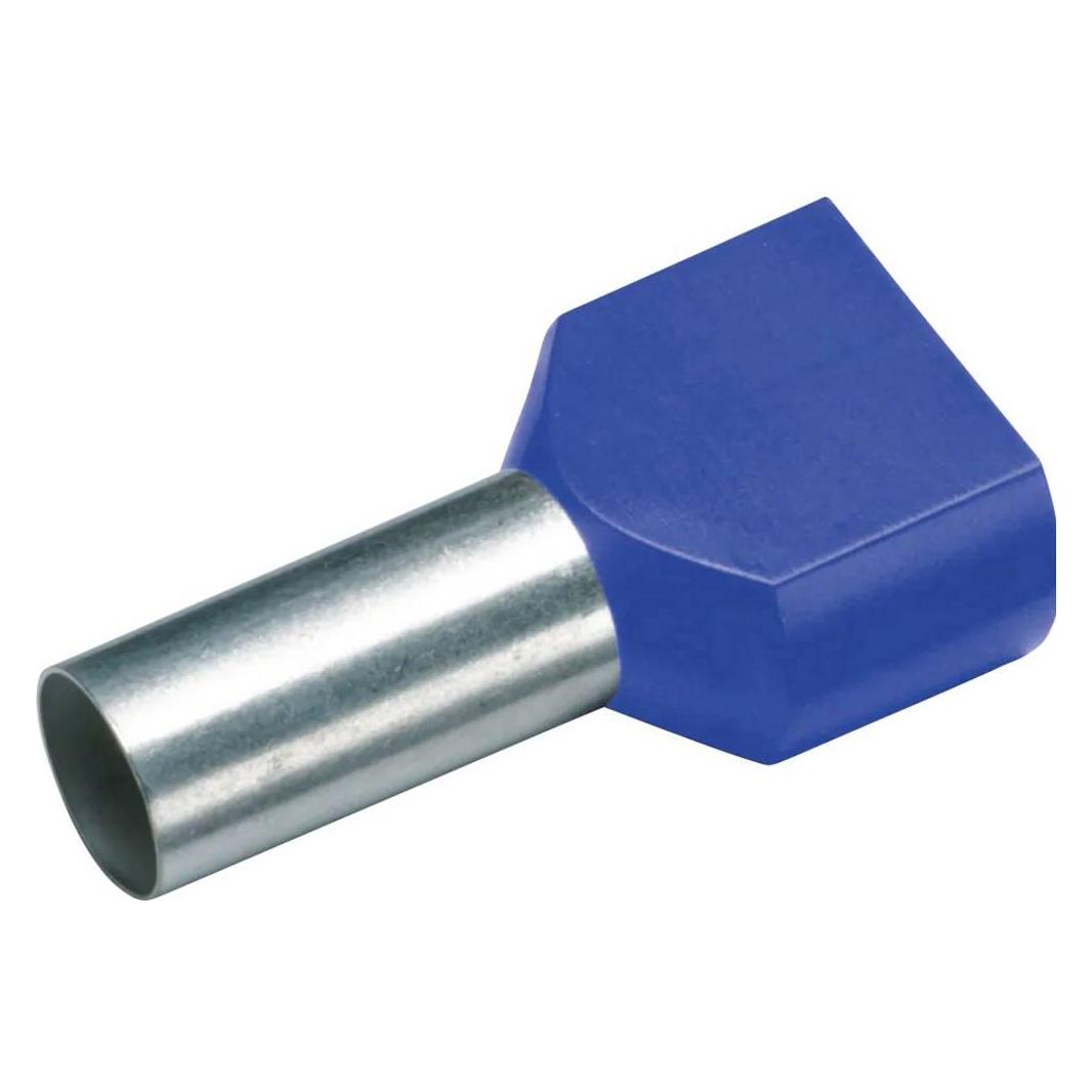 Cimco 187710 Zwillings-Aderendhülse 2.5 mm² Teilisoliert Blau 100 St. (187710)