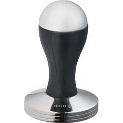 Stalgast Tamper aus Edelstahl, mit schwarzem Griff, Ø 58 mm, 90 mm Höhe (CB0199002)