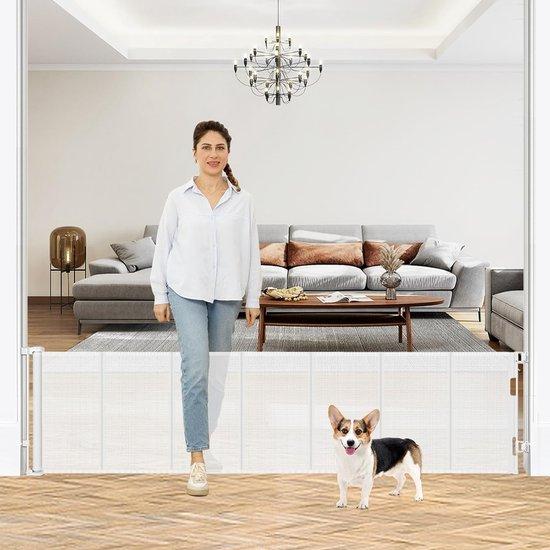 Famanu Sicherheitsnetz für Baby und Hund - Flexibel & Platzsparend - Weiß
