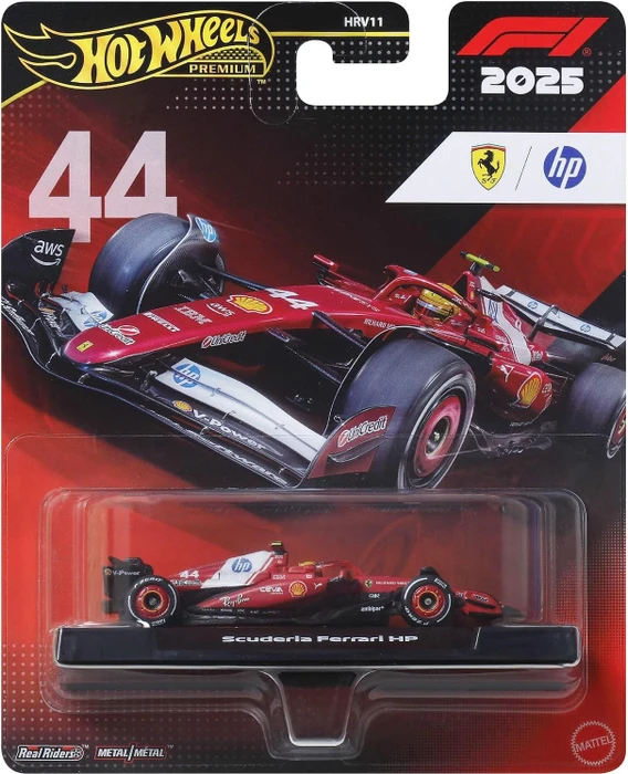 Hot Wheels Premium Formel 1 Rennwagen Team Ferrari Fahrer 1, Modellfahrzeug