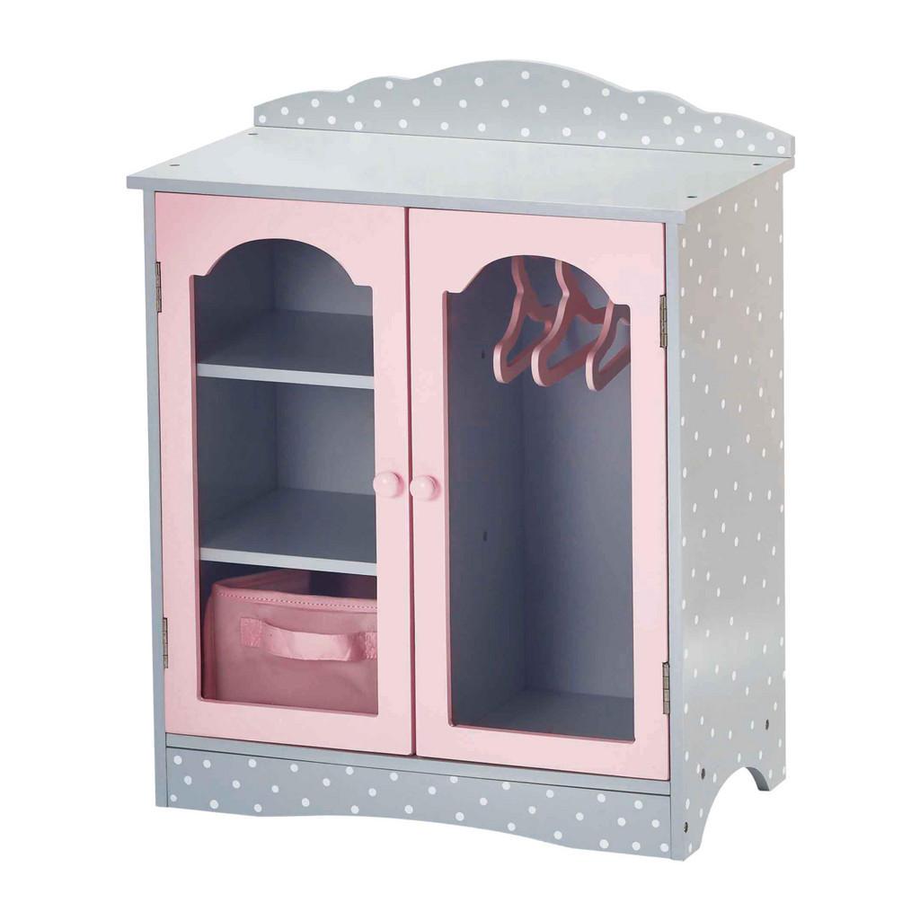 Teamson Kids Puppenschrank, Grau, Holzwerkstoff, Spiel/Spielzeug, Freiform, 23x53x43 cm, Spielzeug, Kinderspielzeug, Puppen & Puppenzubehör, Puppenzubehör