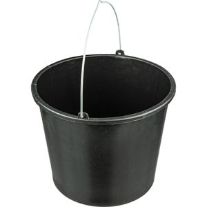 Kistenberg Baueimer 16 Liter, mit Literskala, aus Kunststoff, schwarz