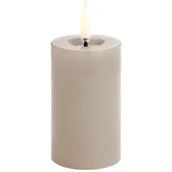 Uyuni LED Stumpenkerze 5x7,5cm melted sandstone
