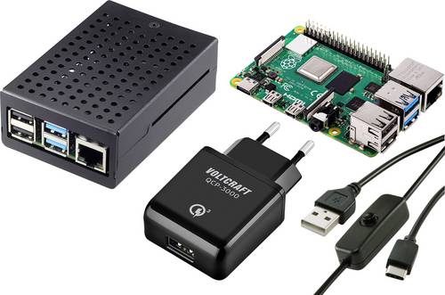 TRU COMPONENTS Pure Set Raspberry Pi 4 B 3GB 4 x 1.5GHz inkl. Netzteil, inkl. Gehäuse