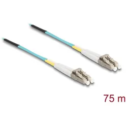 Delock Kabel Lichtwellenleiter LC Duplex Multimode OM3 75 m (75 m), Netzwerkkabel