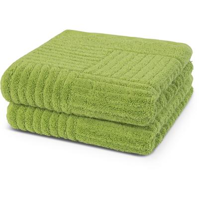 Handtücher ROSS "CARRE", grün (kiwi), B:50cm L:100cm, Frottier, Frottier, Handtücher, 100% Baumwolle, Rippenstruktur, große Farbauswahl