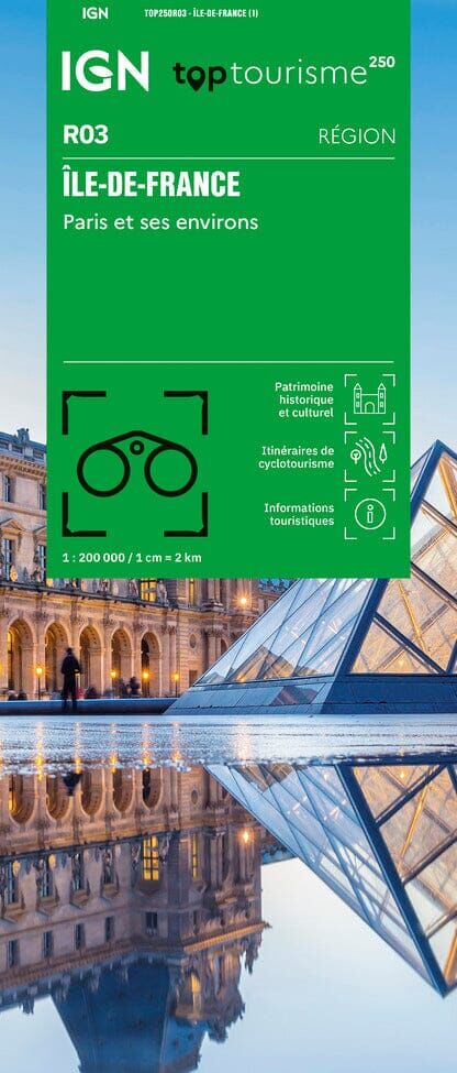 Carte régionale TOP 250 n° 3 - Île-de-France, Paris et ses Environs   IGN