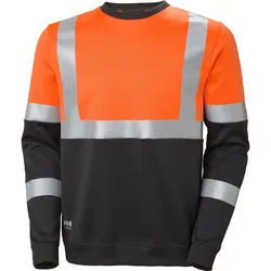 Warnschutz Sweatshirt "ADDVIS" UV-Schutz - L - orange/schwarz