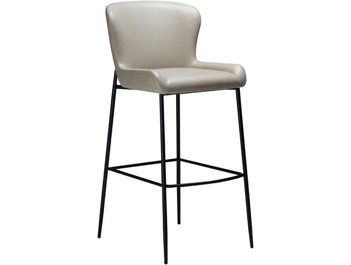 DAN-FORM Barhocker Glamorous beige, schwarz Kunstleder, Metall H 105 cm