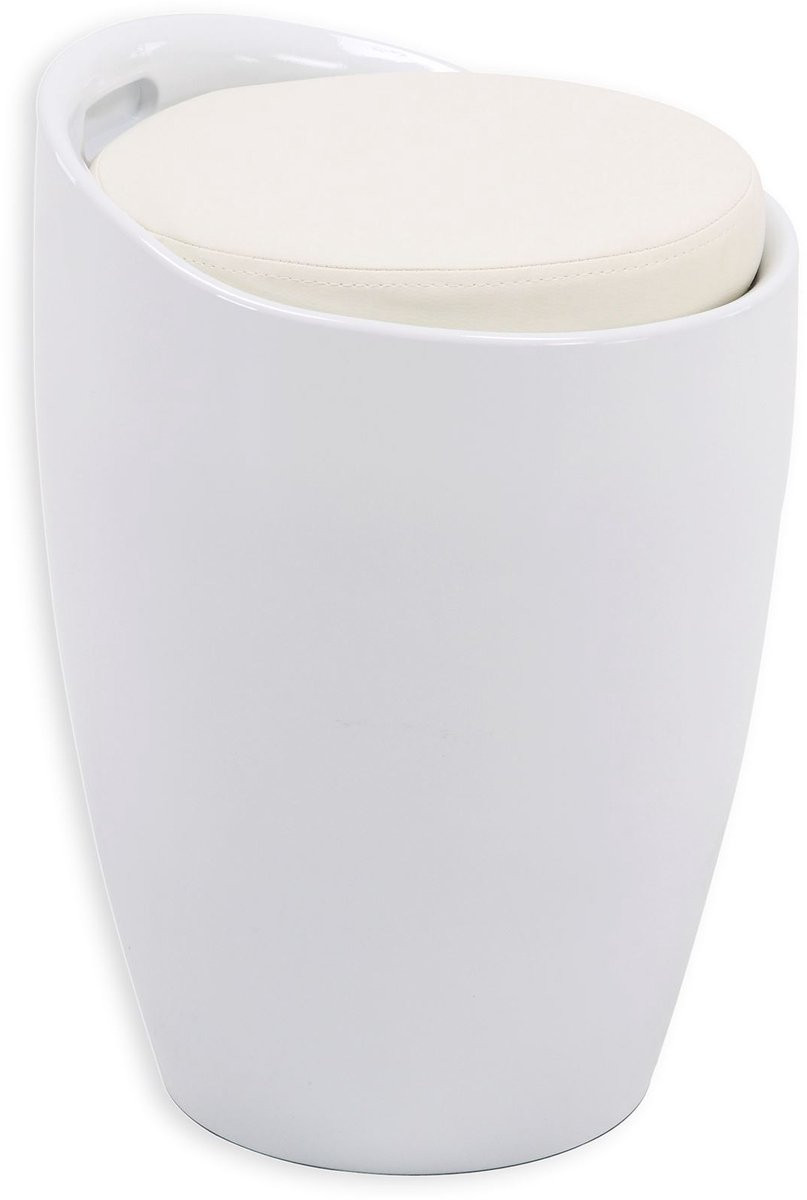 IDIMEX Hocker met opbergruimte en faux leather bekleding