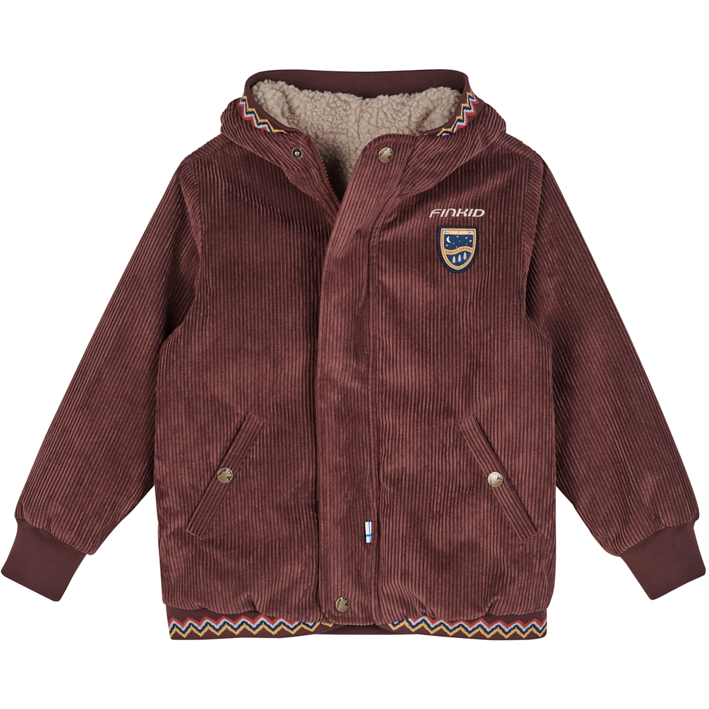 Finkid Juuri Cord Kinder Isolationsjacke braun Größe 110 Lifestyle Wasserabweisend