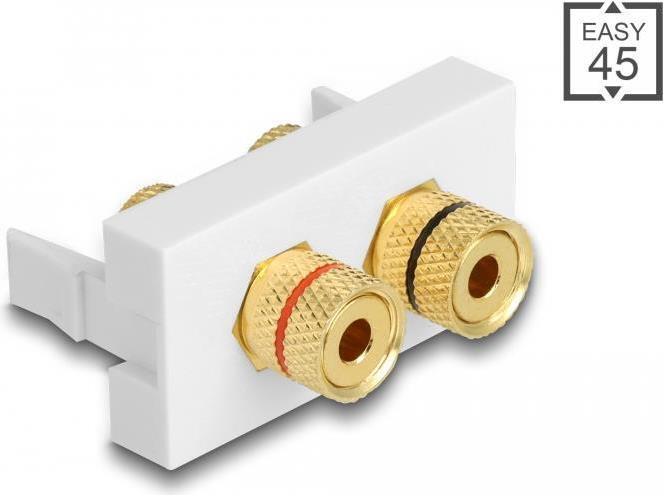 Delock Easy 45 Module met 2 klemmen, rood/zwart