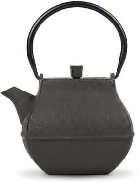 Creative Labs Home 47 oz Black Cast Iron Teapot with Stainless Steel Infuser Basket