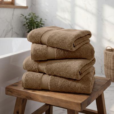 Superior Luxury Egyptian Cotton Bath Towel Set of 4 Ultra Plush, Heavyweight, Absorbent Spa & Hotel Quality Bath Towels Set
