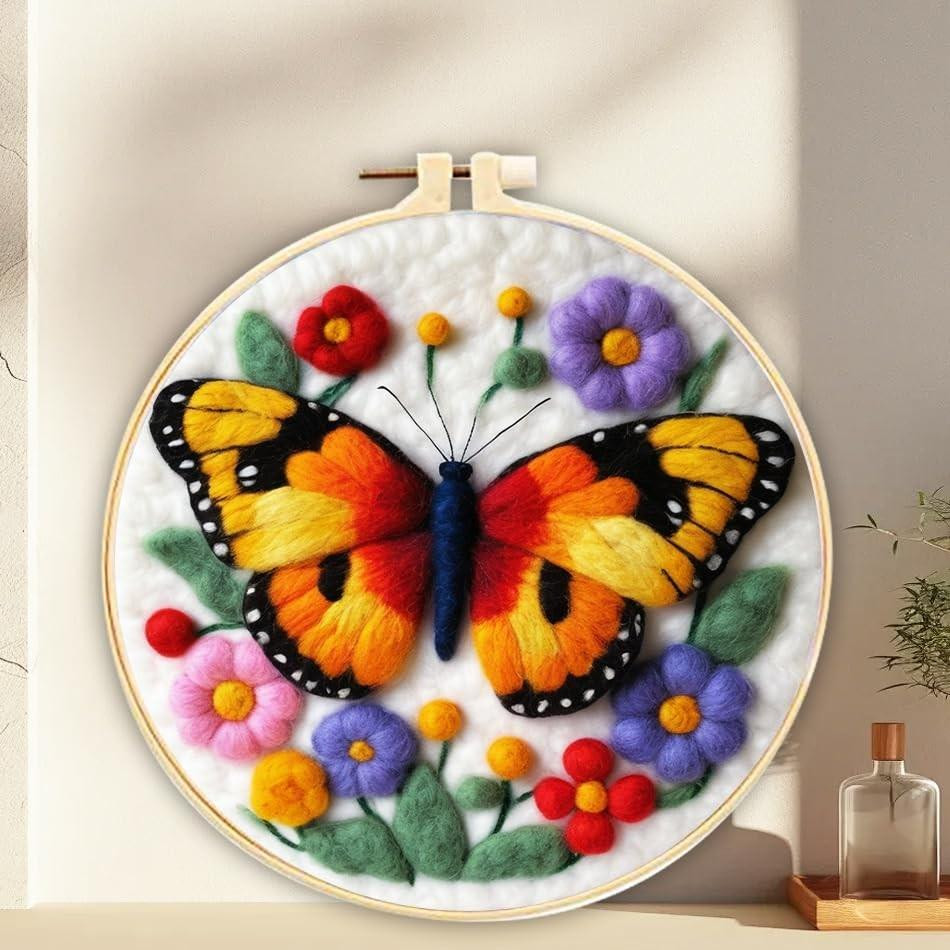 DIY Vilt Schilderen Kit met Vlinder Tuin Ontwerp