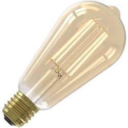 Calex | LED-Glühfaden | Große Fassung E27 | ST64 Rustikal | Gold | 3,5W