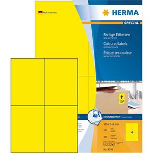 Herma Special 4396 Etiketten gelb 105 x 148mm, 400 Stück