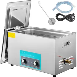 VEVOR Knob Control Ultrasonic Cleaner Ultraschallreiniger 30 L, Ultraschall Reinigungsgerät 40 kHz 600 W, Digitaler Ultraschallreiniger, Schmuck Reinigung Ultraschall 220 V, Ultraschallreinigungsgerät
