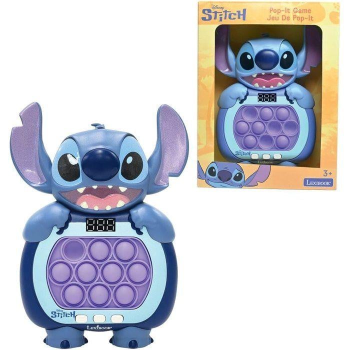 Lexibook Fast Push Disney Stitch - Blauw, 10 stressverlichtende knoppen, 999 niveaus, 6 spelmodi
