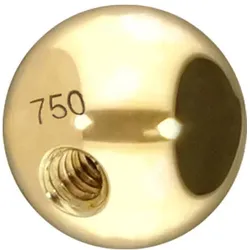 14/18 Karat Gold Schraubkugel