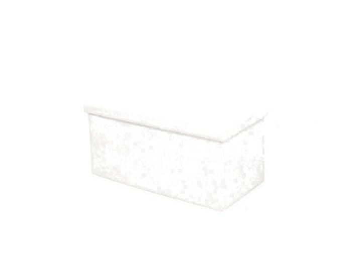Zambuph Faltbare Ottomane mit,Weiß,76 x 38 x 38 cm Zuhause