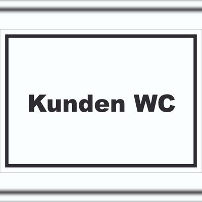 HB-Druck Kunden WC Schild mit Text Toilette waagerecht A0 (841x1189mm)