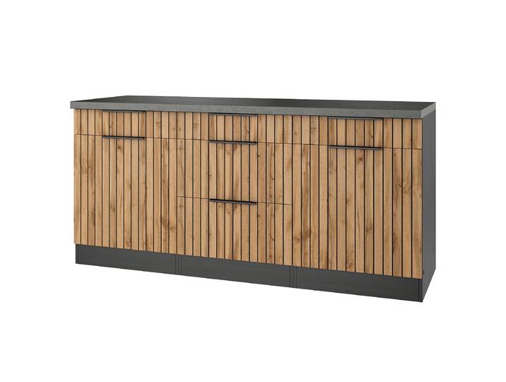 Unterschrank Liverpool Variante B 180 x 86 x 60cm Braun