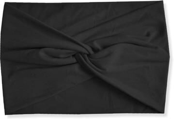 Inspired Deals Wide Yoga Headband For Women Sweat Wicking Elastic Cross Sports Headband For Running Gym And Fitness black