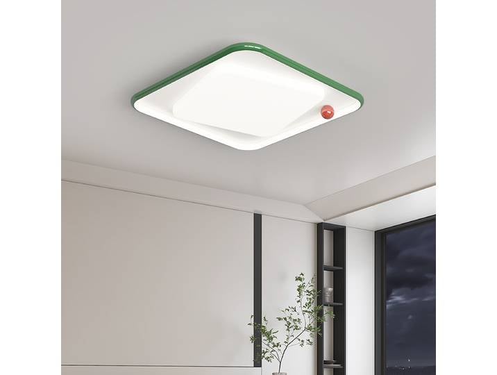 Noir blanc LED plafonnier carré chambre lampes salle d'étude salle à manger salon lustre Led plafonniers moderne décor à la maison