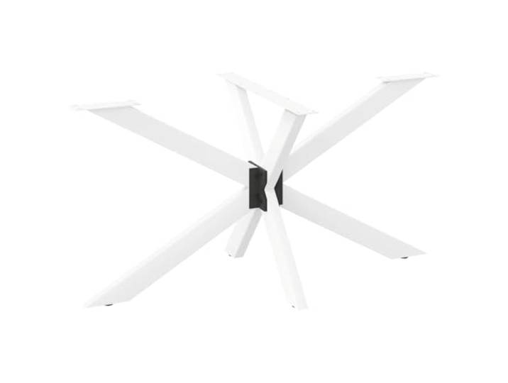 hliofuir Esstischbein Spinnenform Weiß 150x78 cm Stahl Tischgestell Stabilus Tischgestell aus pulverbeschichtetem Stahl für das Esszimmer, verstellbare Füße zum Schutz vor Kratzern.
