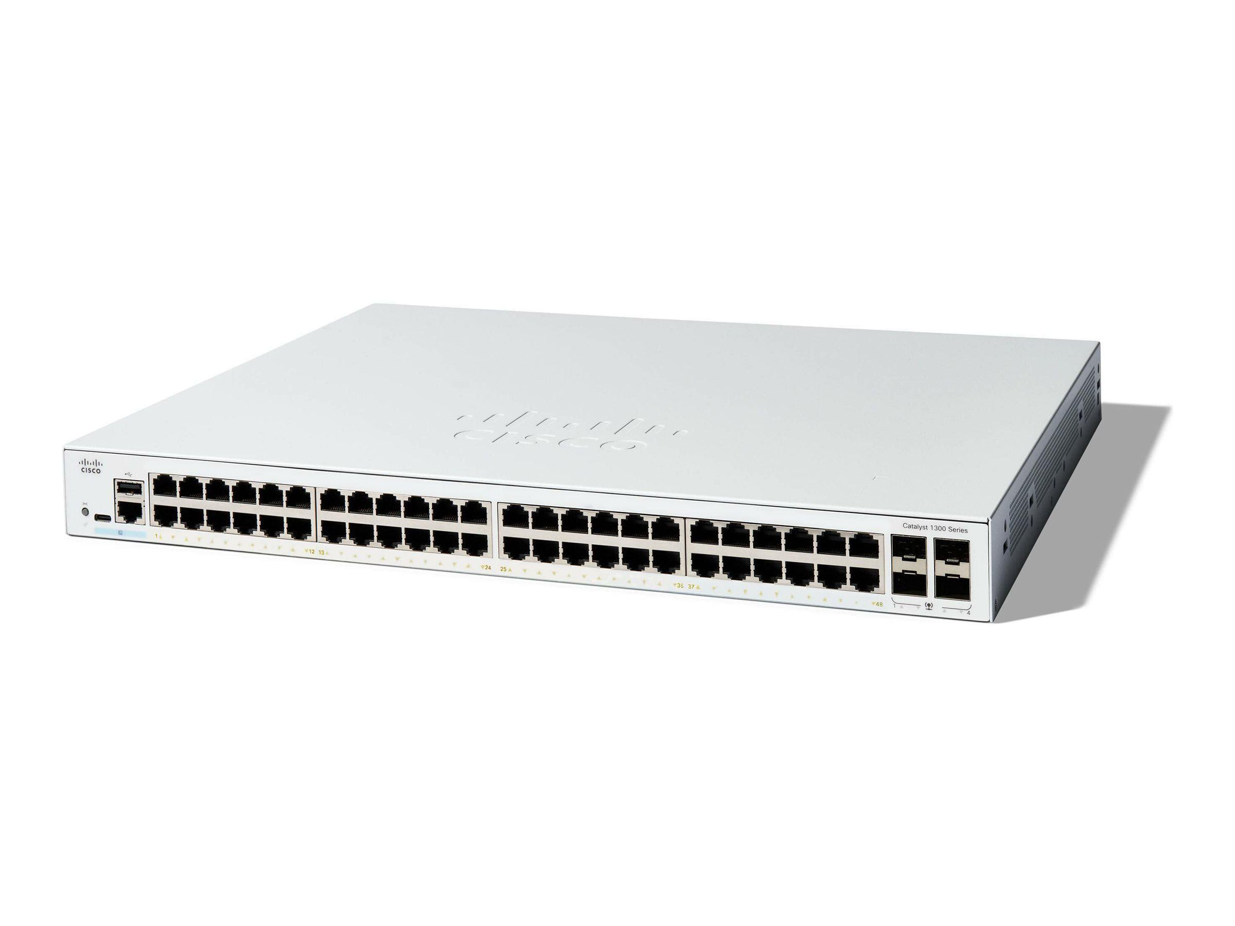 Cisco Catalyst C1300-48T-4G Rackmount GB Managed Switch 48x RJ-45, 4x SFP