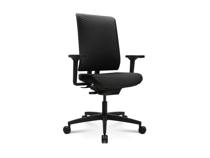 Tradingzone Green office chair with 3D armrests, Black, New, Ergonomic chair - ideal for flexible working