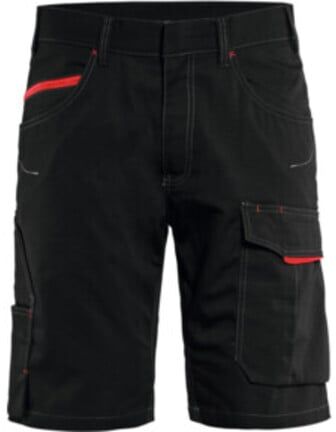 Blakläder Service Shorts Service Plus, schwarz / rot, Konfektionsgröße 48 (149913309956C48)