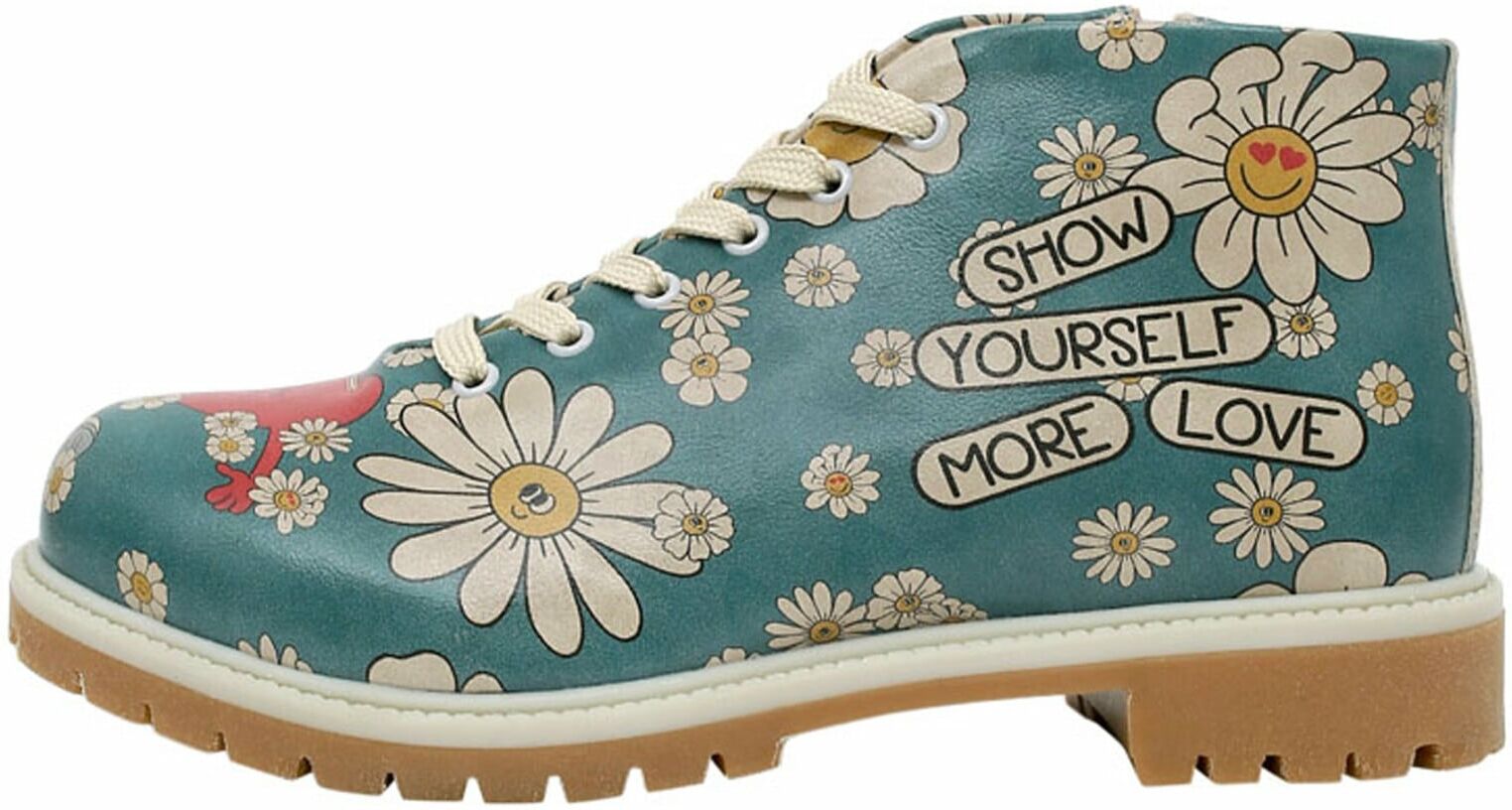 Stiefel DOGO "Shortcut Boots Show Yourself More Love Damen Stiefeletten", Damen, Gr. 36, gefüttert, Normalschaft, blau, Lederimitat, Schuhe Stiefel, Handgefertigt