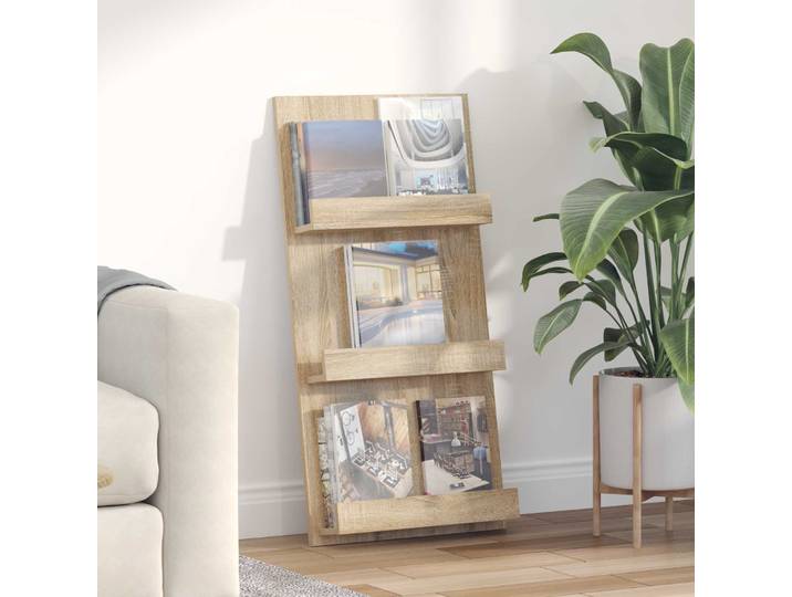 vidaXL Magazinregal Sonoma-Eiche 51 x 11 x 102 cm Holzwerkstoff