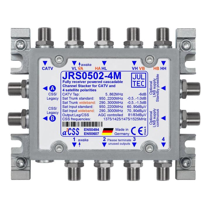Jultec JRS0502-4M Einkabelumsetzer 5/2x4 (Antennenkabel) (JRS0502-4M)