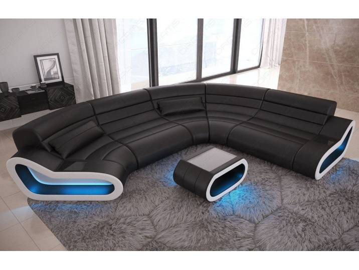 Leder Couch Concept C-Form Eleganz