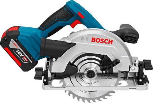 Bosch Professional GKS 18V-57G Akku-Handkreissäge Schnitttiefe max. (90°) 57mm inkl. 2. Akku, inkl. Ladegerät, inkl. Koffer, inkl