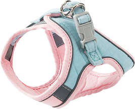 PetsAreLife Luminous Escape Proof Cat Vest Harness And Leash Set Glow In The Dark, Comfortable & Safe For Cats Pink 3XL