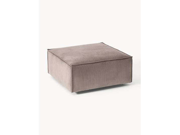 Pouf en velours côtelé Lennon