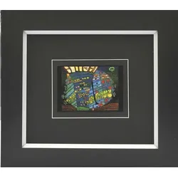 Kunstdruck HUNDERTWASSER (BH 43x38,50 cm) - bunt - BH 43x38,50 cm