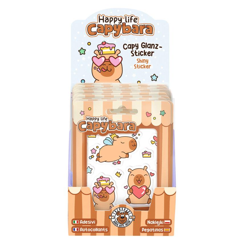 Trendhaus Schmucketiketten Capybara Happy Life (26 Sticker) (966926)