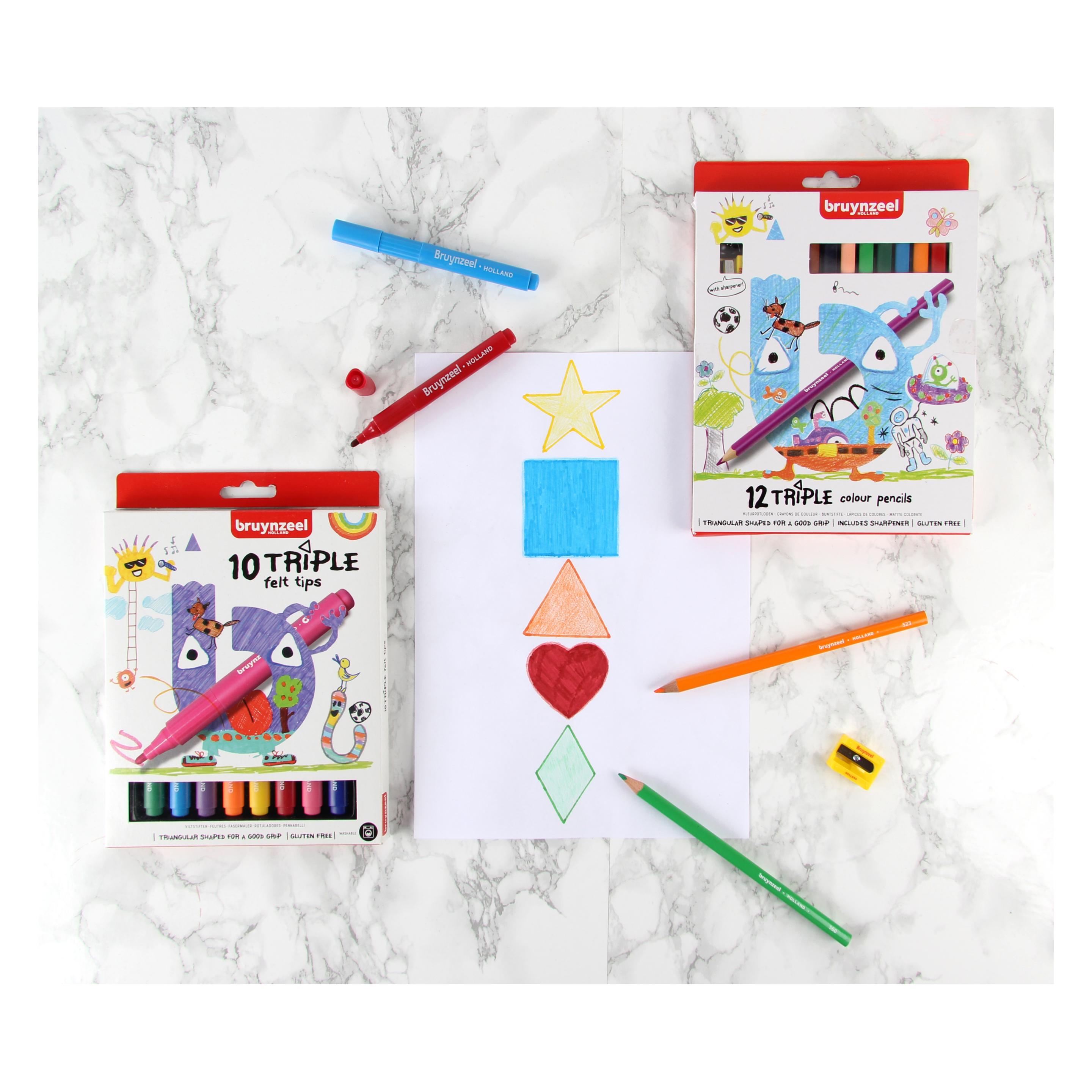 Bruynzeel Kids Triple Filzstift (10x) (60123010)