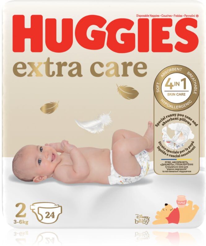 Huggies Extra Care Size 2 couches jetables 3-6 kg 24 pcs