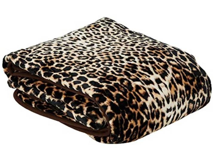 Gözze - Erstklassige Kuscheldecke, Cashmere Feeling, Hohes Stoffgewicht 500 g/m², 150 x 200 cm - Leopard, Braun