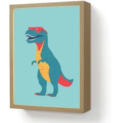 NACHTTISCHLAMPE MIT AKKU Dinosaurier - Blau - Sonnenbrille 30x40 cm