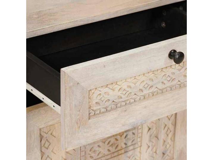 Magnifique Cabinet de chevet élégante(1 PCS)- ZENCORE - armoire de chevet - Pour chambre - Beige 50x33x60cm Bois d'acacia massif M2
