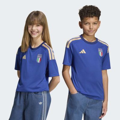 Fußballtrikot ADIDAS PERFORMANCE "ITALIEN 26 FAN KIDS HEIMTRIKOT", Jungen, Gr. 164, blau (bold blau), Obermaterial: 100% Polyester, Trikots Fußballtrikot, Kinder Fußballtrikot, ohne Verschluss, aus Polyester