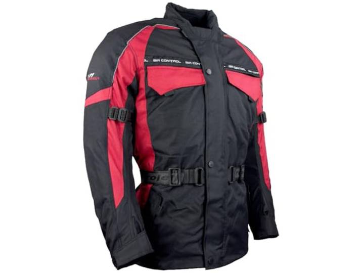 Roleff Racewear Gr. M Motorradjacke Reno RO 7033, Schwarz/Rot, Größe XS